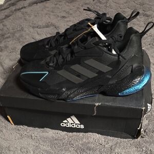 Adidas Men's Black and Blue Sneakers